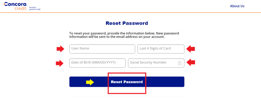 Genesis Credit Card Login Password